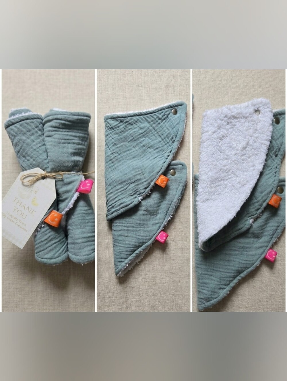 Baby Bib Handmade Gift Set Of 2